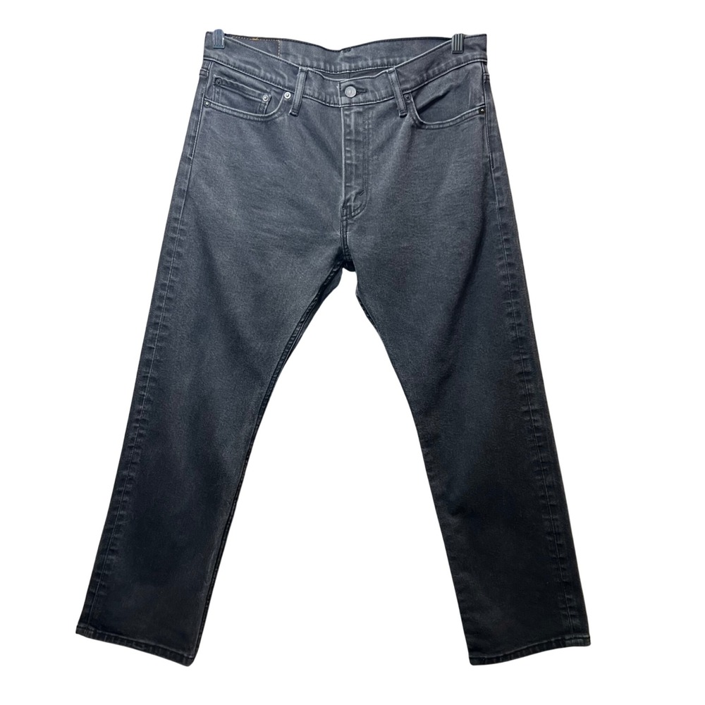 Levi's 504‎ Jeans Regular Fit Straight Leg Black Wash Denim W34 L30
